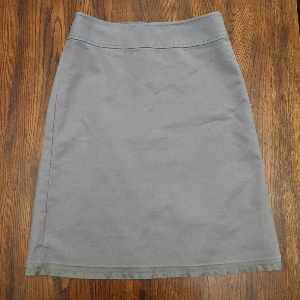 Banana Republic Gray Skirt with sheer trim